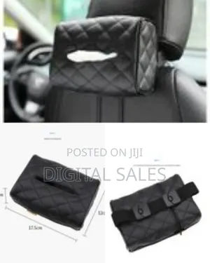 Car Accessories Armrest Tissue Holder Leather