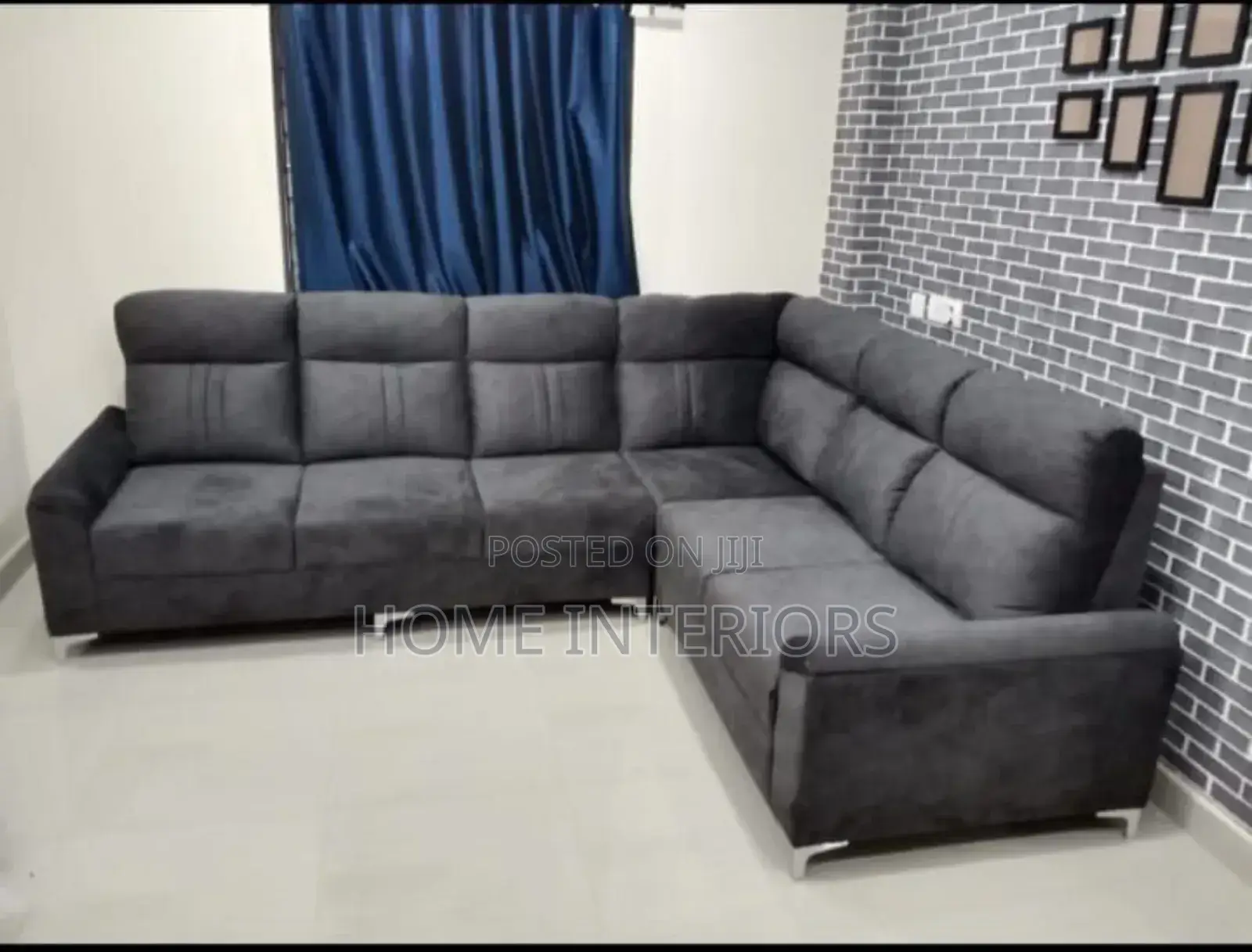 Dark Gray Sofa of Five Seats