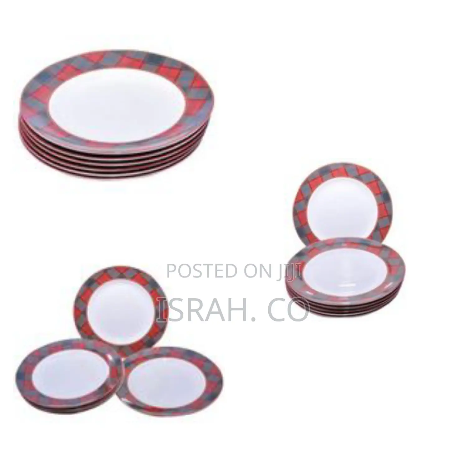 Checked Dinner Plates