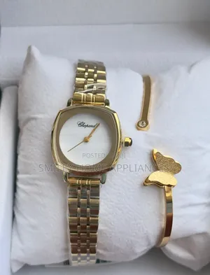 Chopard Women's Golden Wrist Time Piece at Discount Price