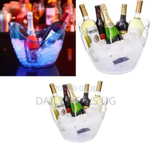 Co-Rect Acrylic 6 Bottle Champagne,Wine Ice Bucket, Colorless