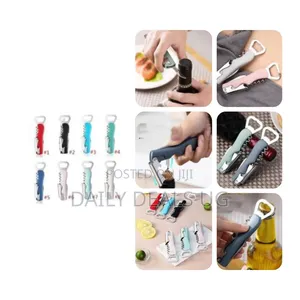 Portable Corkscrew Wine Bottle Opener Stainless Steel Screw Drill Bit