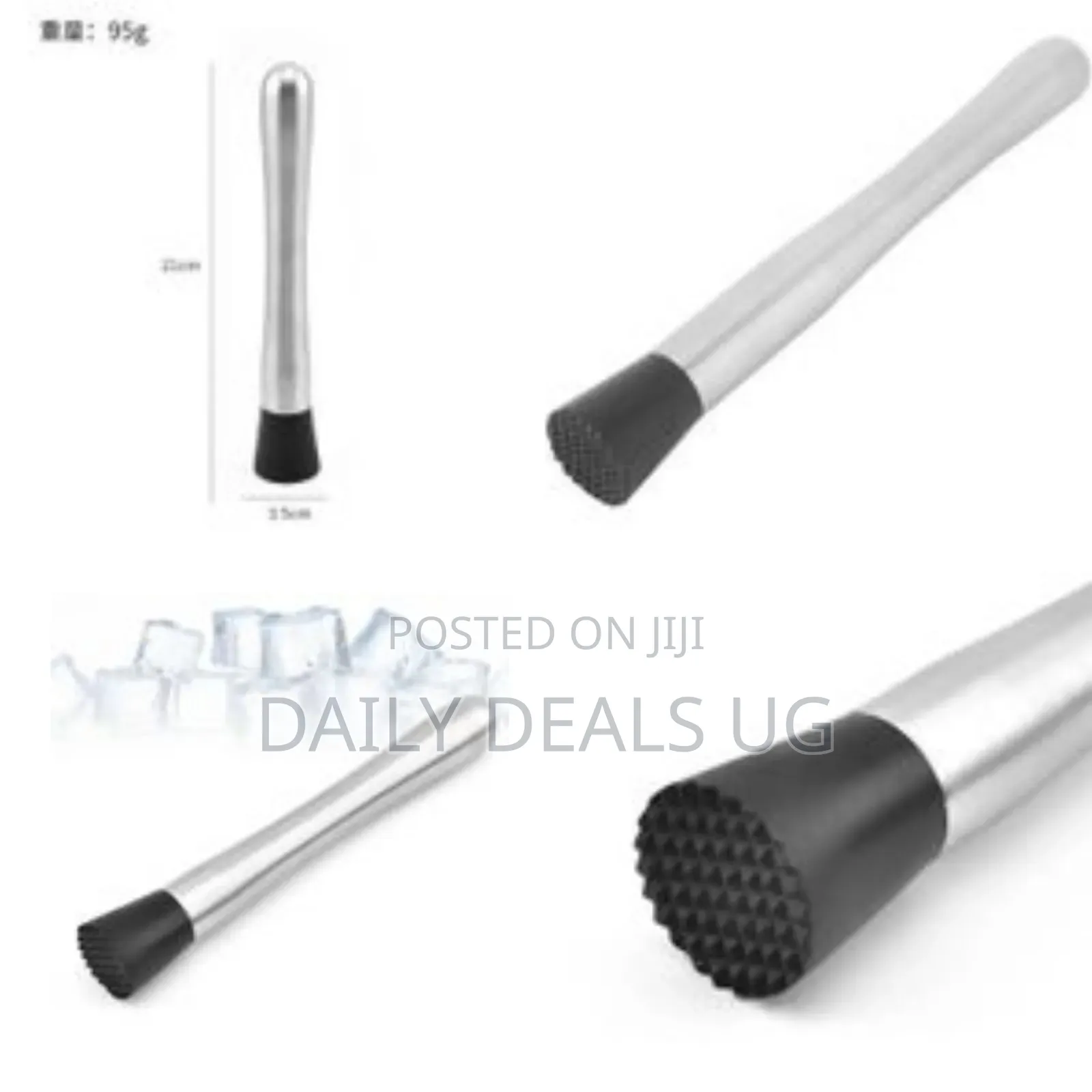 Practical Stainless Steel Pestle Cocktail Muddler Mojito Mixer Durable