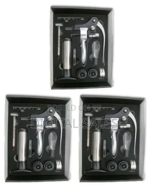 Corkscrew Wine Opener Kit Gift Set Box- Black