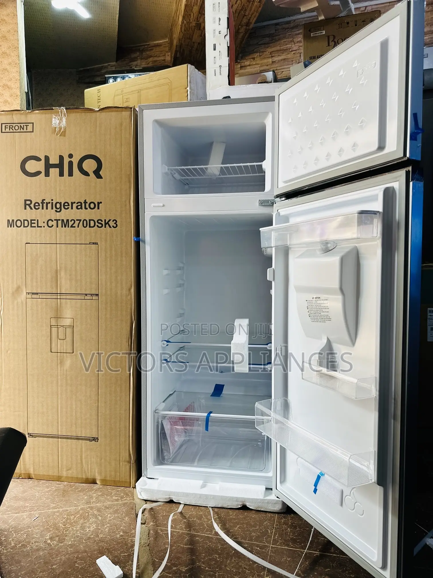 270 Liters Chiq Double Door Fridge