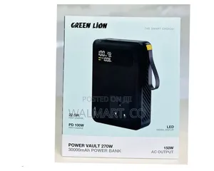 Green Lion Power Bank 30000mah With Led Digital Display