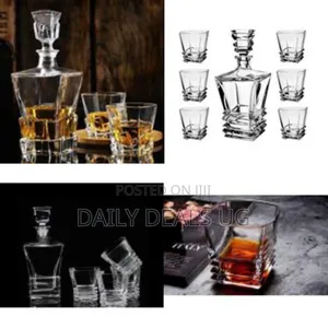 Premium Crystal Clear 7pcs Bar Set, 1 Decanter Bottle(850ml)