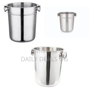 7.5ltr Stainless Steel Wine Champagne Ice Bucket With Knobs Bar Tool