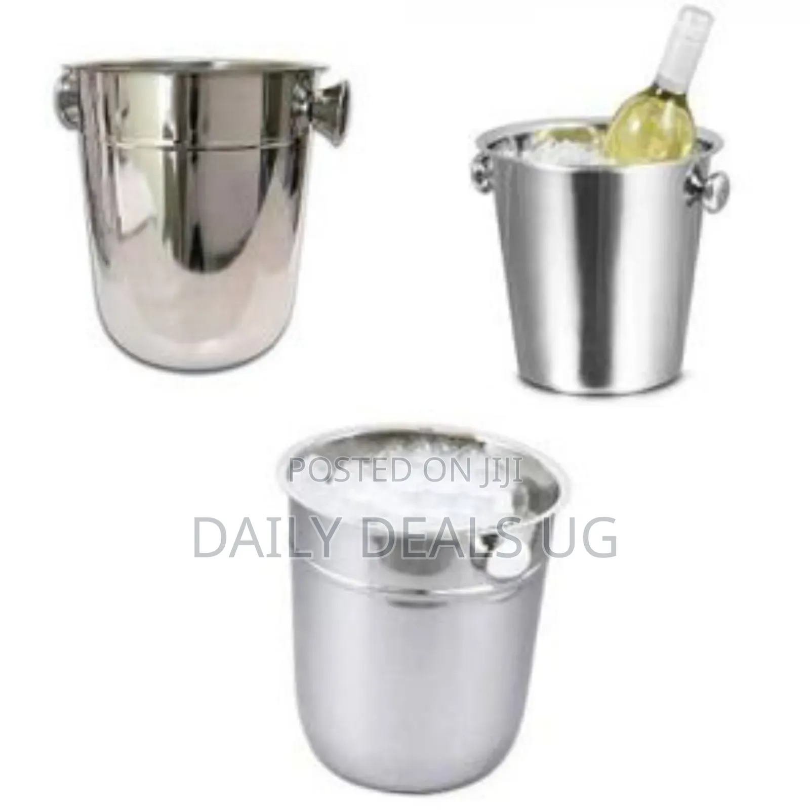 7.5ltr Stainless Steel Wine Champagne Ice Bucket With Knobs Bar Tool