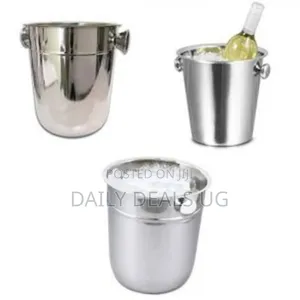 7.5ltr Stainless Steel Wine Champagne Ice Bucket With Knobs Bar Tool