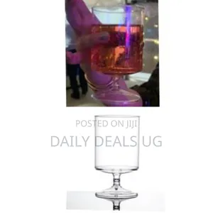 Set of 6 Plain Glasses All Purpose Water Goblet Cups 250ml