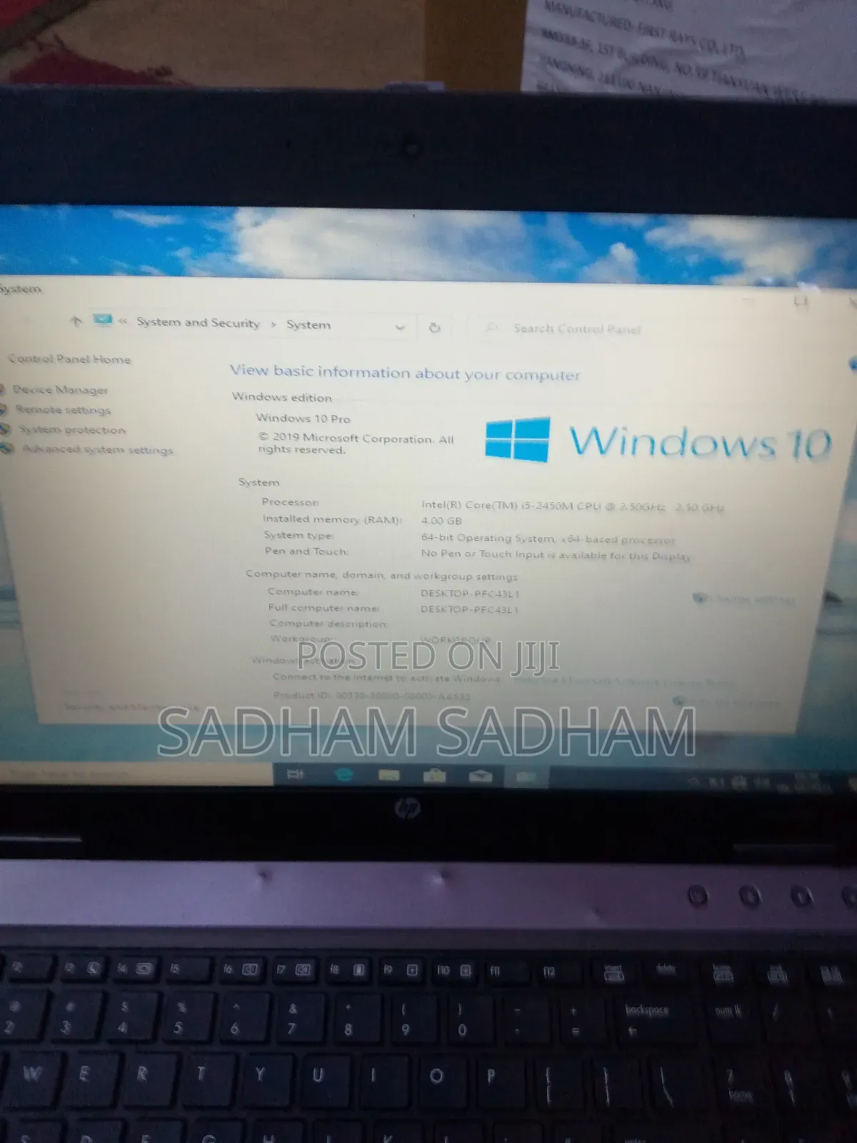 Laptop HP ProBook 6560B 4GB Intel Core I5 HDD 320GB