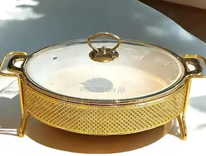 Luxury Gold Ceramic Oval Chafing Dish