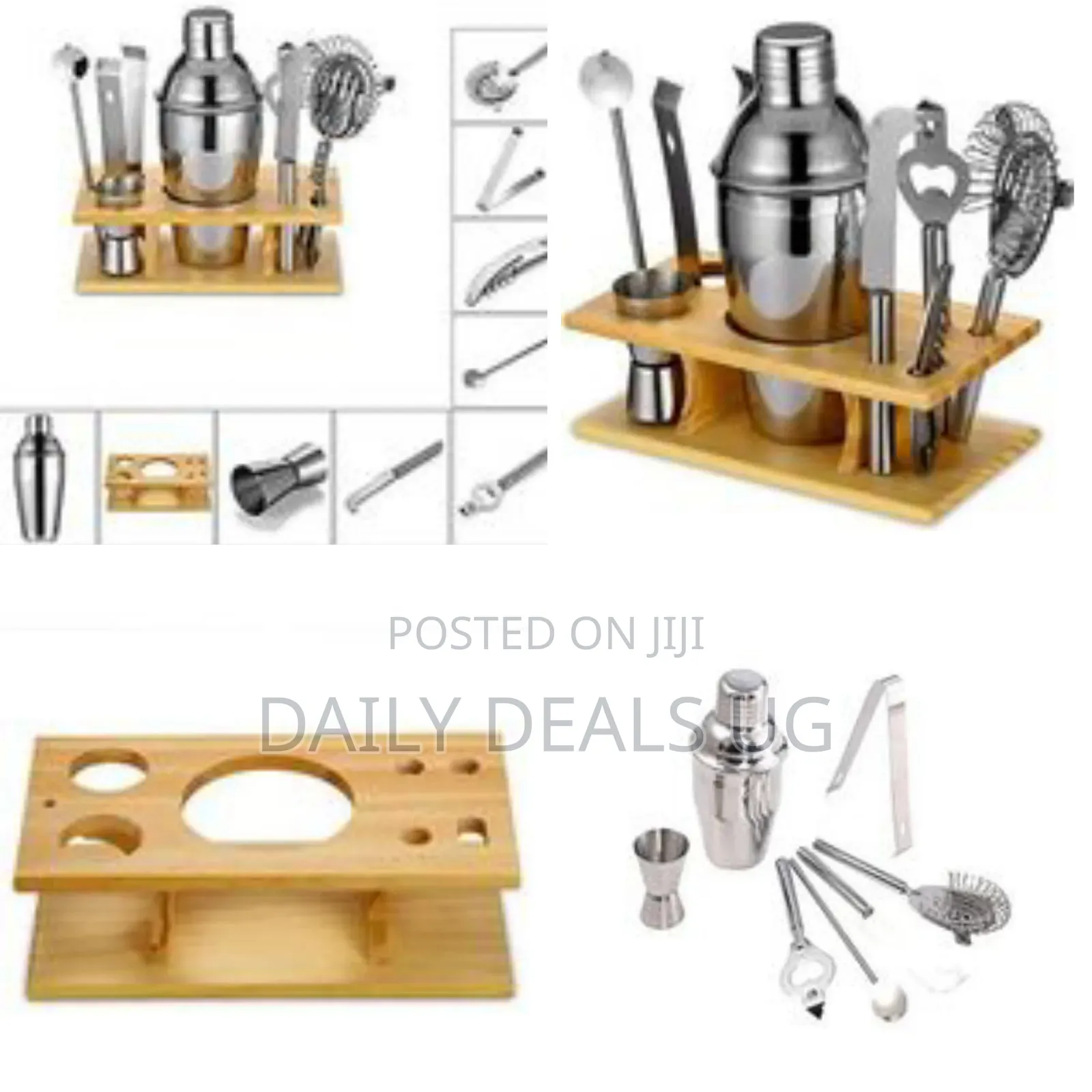 Stainless Steel Cocktail Mixer, Martini Bartender Toolbar Kit,Silver