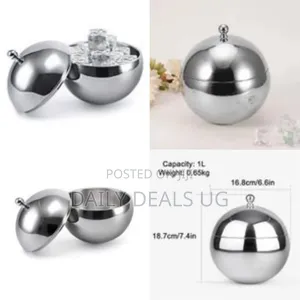 1l Portable Thickened Stainless Steel Ice Bucket With Lid Ice Cubes