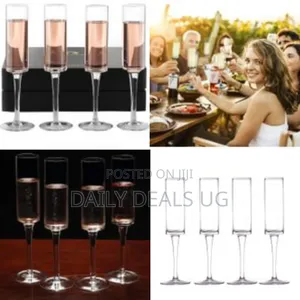 6pcs Champagne Flutes, 165ml Clear Champagne Glasses, Unbreakable