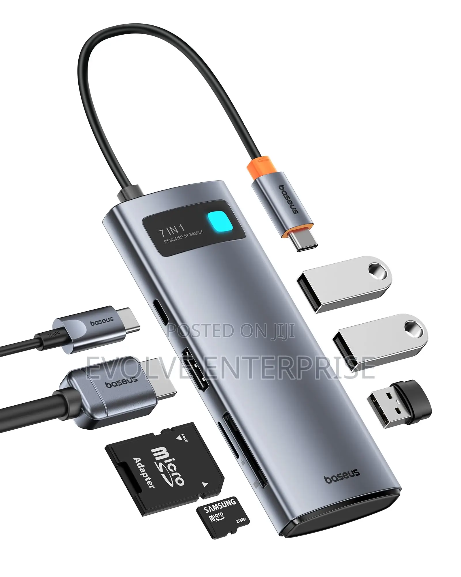 Baseus Metal Gleam S 8-in-1 Multifunctional Type-C Hub Docking Station