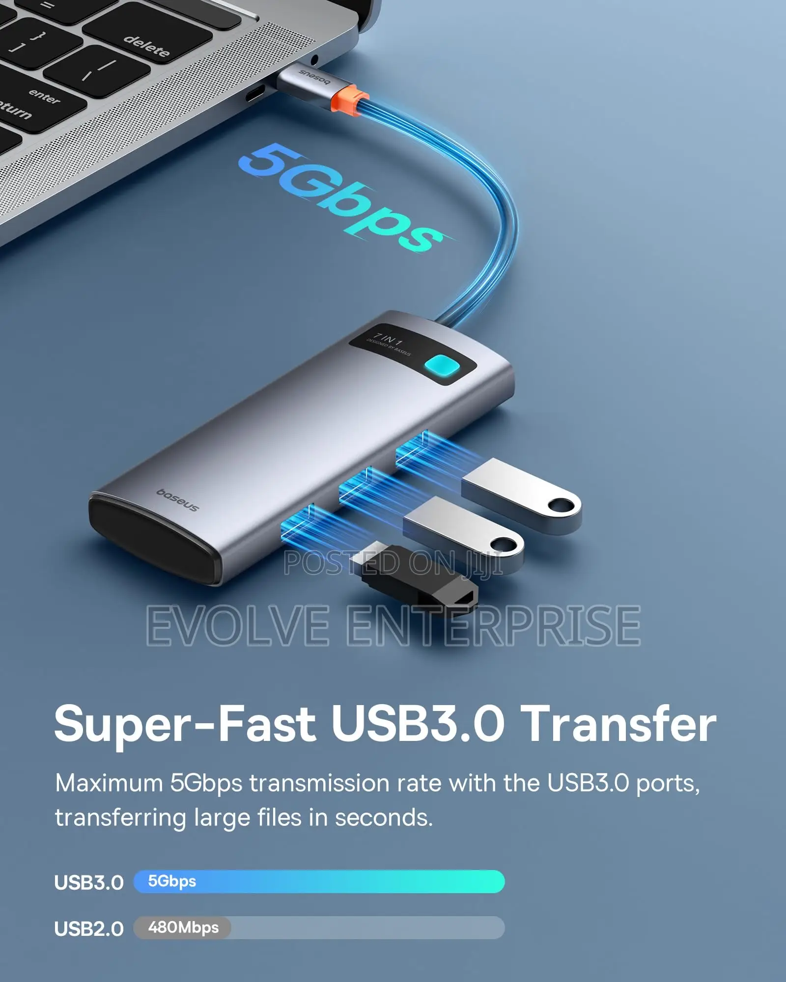 Baseus Metal Gleam S 8-in-1 Multifunctional Type-C Hub Docking Station