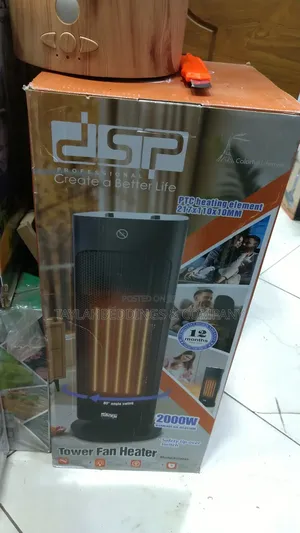 DSP Tower Fan House Heater – 80° Oscillation With Thermostat, 2000w