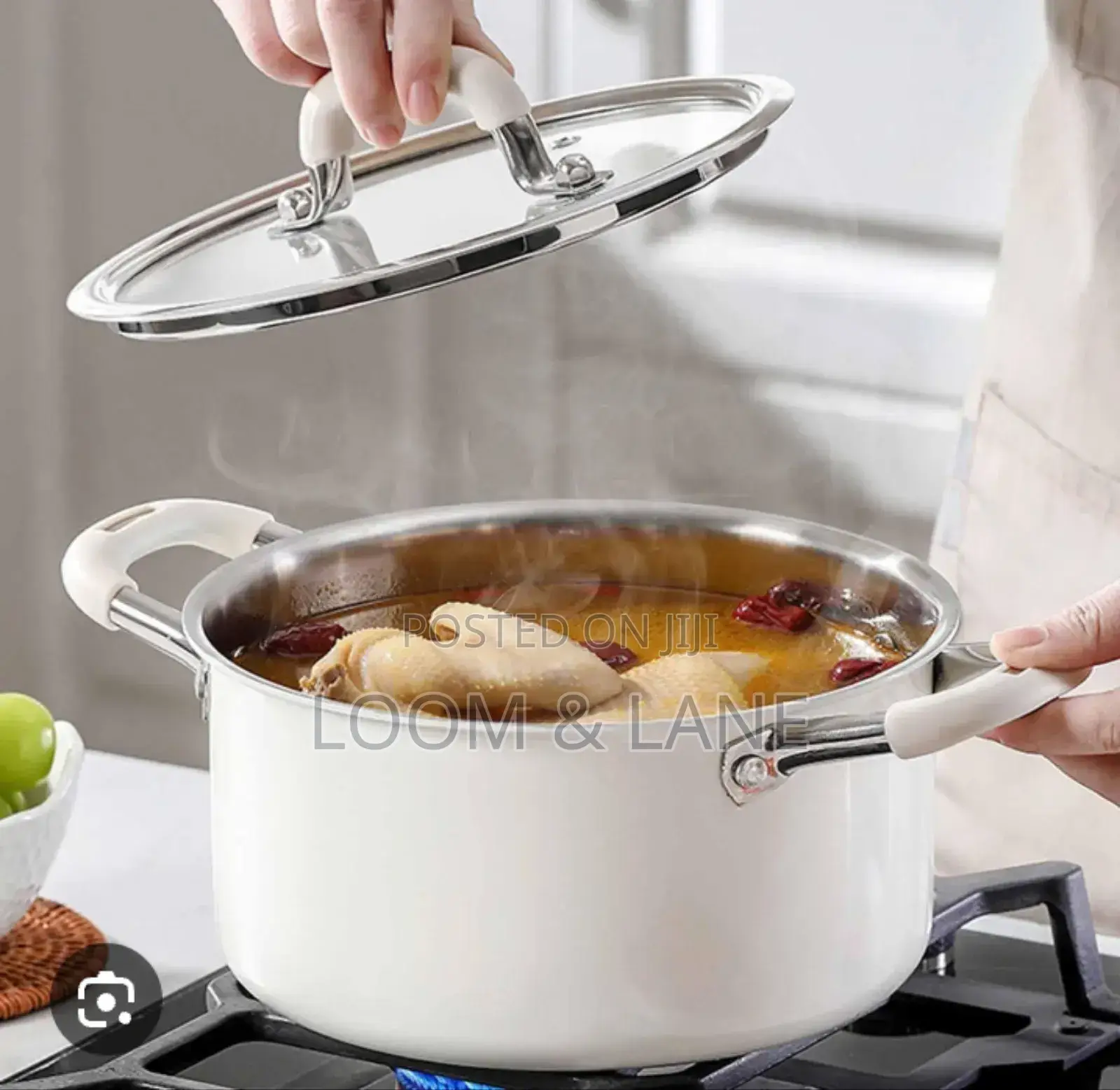 24cm Stainless Steel Stock Locking Pot With Lid