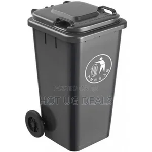 Outdoor 240l Plastic Waste Bin- Standard Household Size - Black