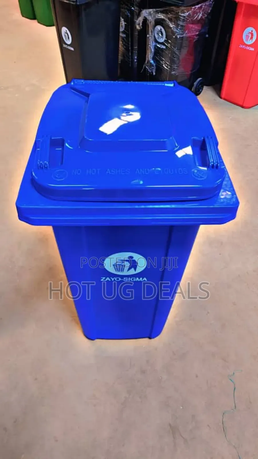 Outdoor 240l Plastic Waste Bin- Heavy Duty - Blue