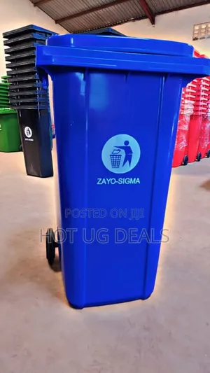 Outdoor 240l Plastic Waste Bin- Heavy Duty - Blue