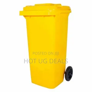 Outdoor 240l Plastic Waste Bin- Heavy Duty  - Yellow