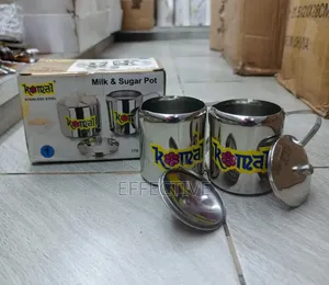 Komal Stainless Steel Milk Sugar Pot Set