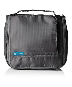Uk Carlton Premium Polyester Fabric Toiletry Grey Travel Bag 21cm