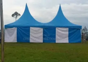 Blue 100seater Tent Designed With White PVC Material