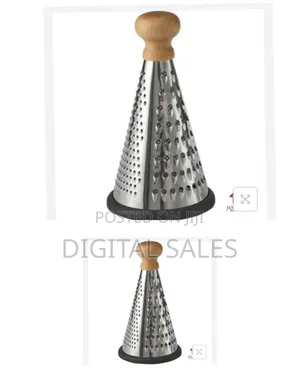 Round Sided Stainless Steel Vegetable Grater Slicer-Silver