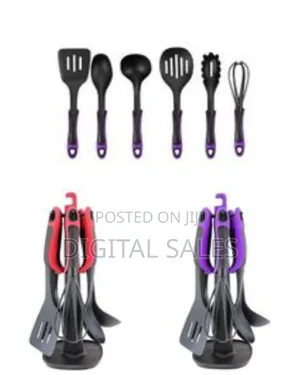 7 Piece Silicone Non Stick Kitchen Tool Cooking Utensils Servin