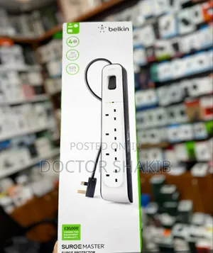 Quality 4-Outlet Surge Protection Strip With 2m Power Cord Belkin