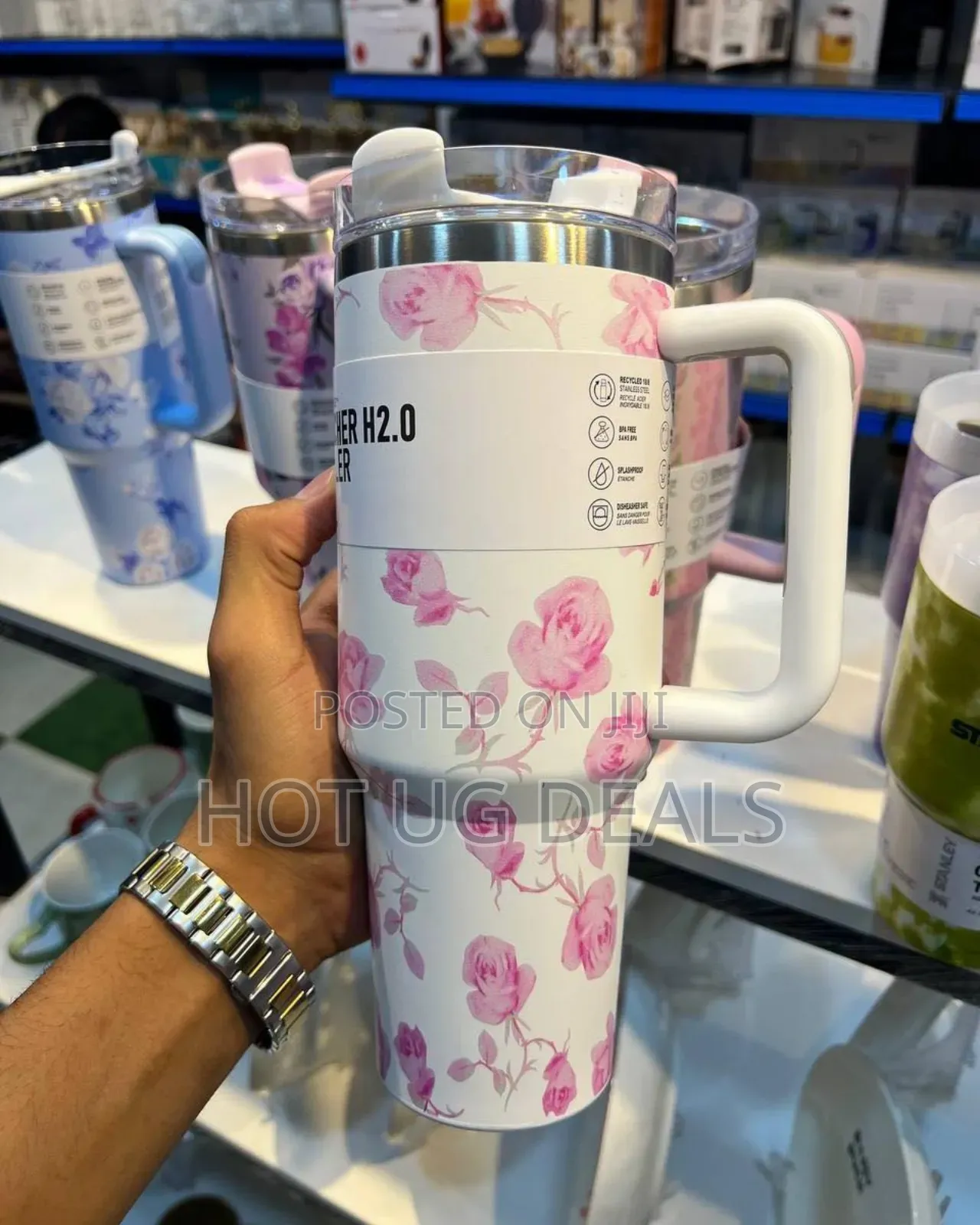 1.2l Stanley Cup H2.0 Flowstate Tumbler With A Floral Design