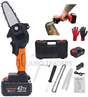 Mini Chainsaw, Cordless Rechargeable Power 4 Inch Chain Saw