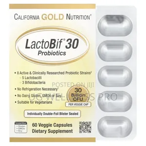 California Gold Nutrition, Lactobif 30 Probiotics, 30 Billion Cfu, 60s