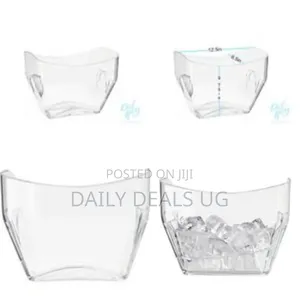 Acrylic Clear Beverage Ice Bucket Tub 12.5x 8.5 X 9.75 Inch for Wines