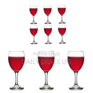 6 Pieces of 300ml Juice, Wine Glasses-Colorless