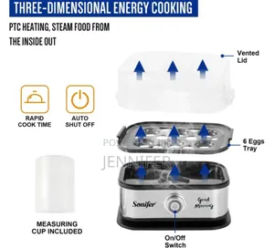 Sonifer Sf-1510 Mini Electric Egg Cooker, a Fast 6-Egg Steamer Boiler