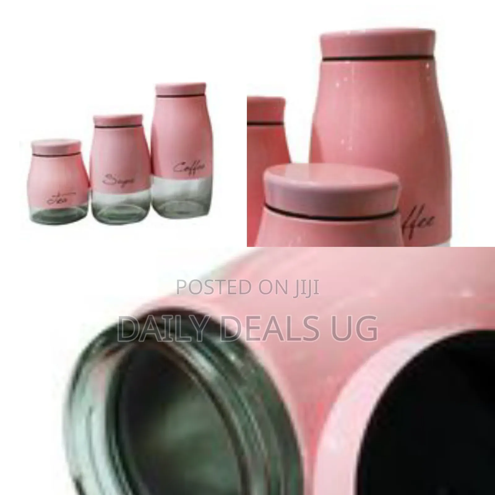 Ceramic Canisters for Sugar Tea and Coffee