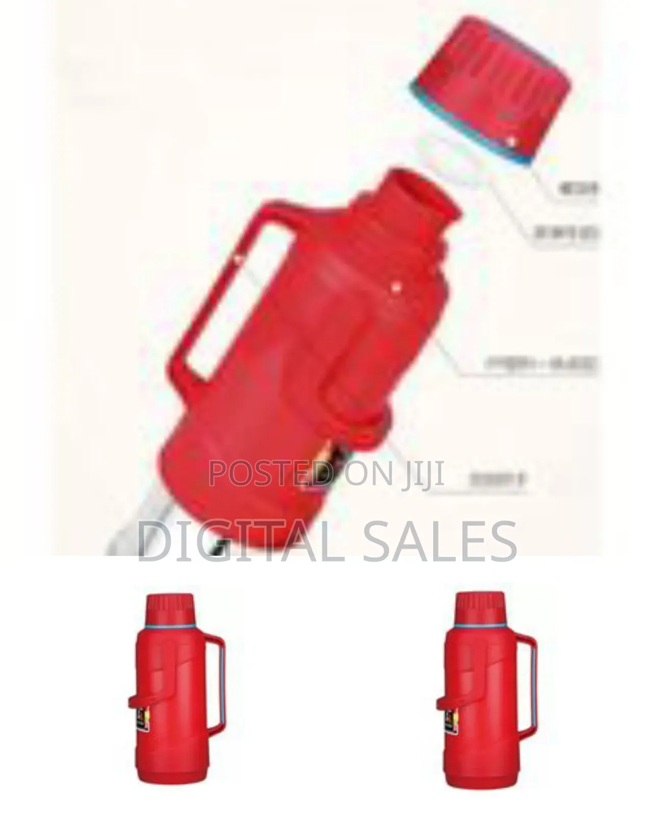 3.2litre Liner Thermal Insulation Thermos Flask Bottle, Red