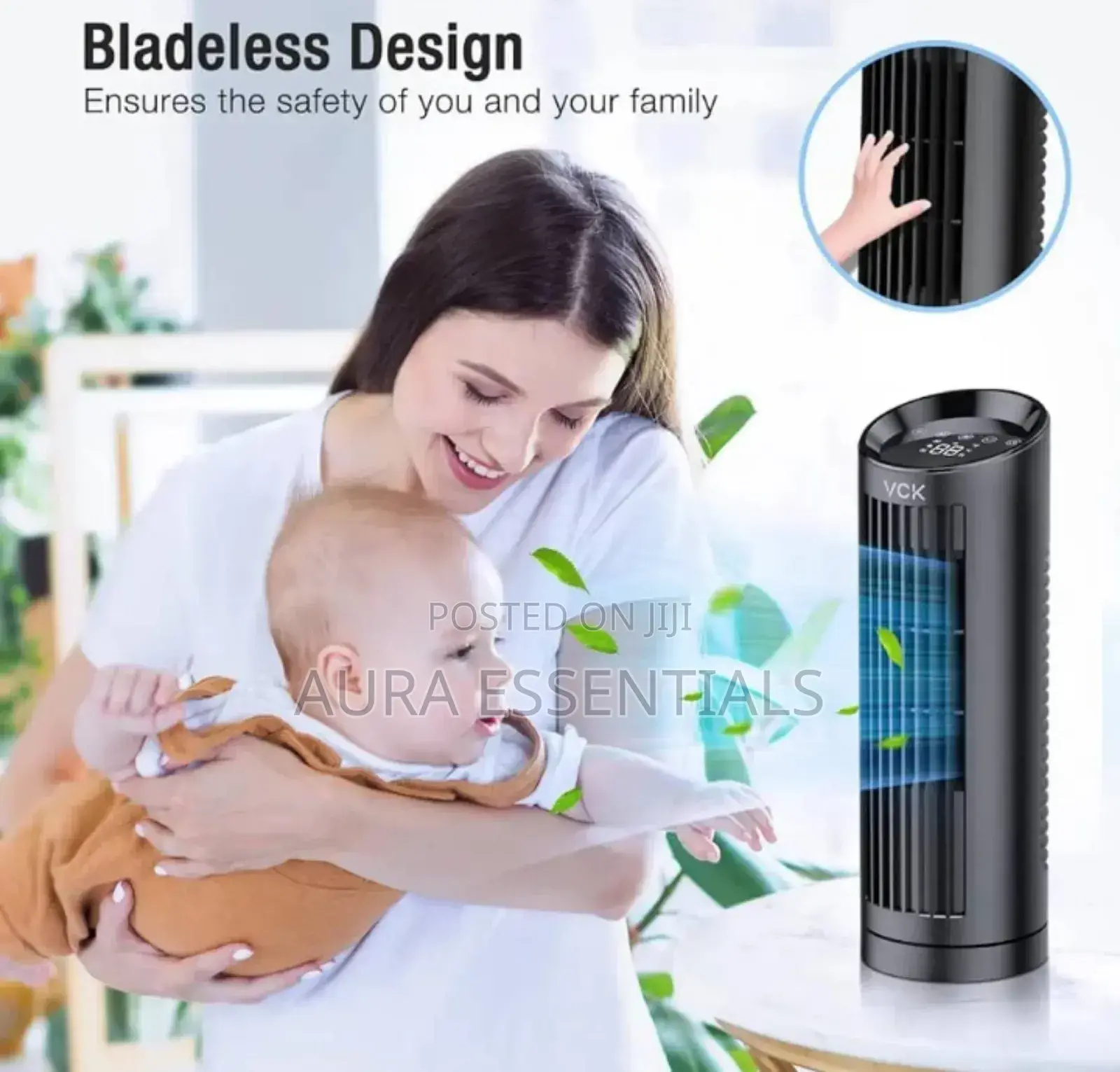 Digital Silent Bladeless Tower Fan