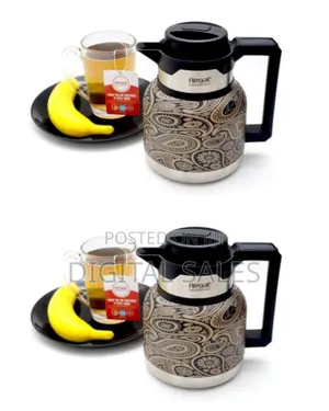 Regal 1litre Stainless Steel Double Wall Vacuum Flask Jug With Plasti0
