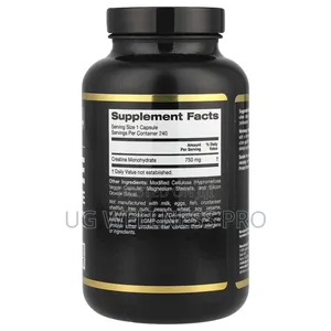 California Gold Nutrition, Sport, Creatine, 750 Mg, 240 Veggie Caps