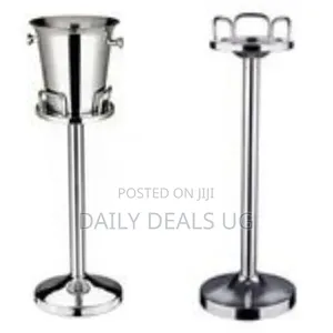 Stainless Steel Champaign,Wine Ice Bucket Stand Holder -Silver