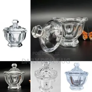 Vintage Baccarat Crystal Lidded Candy Dish Jar in Hexagonal Shape