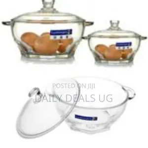 Luminarc 1.5 2.5 Liter Granity Glass Serving Dishes Set With Lids