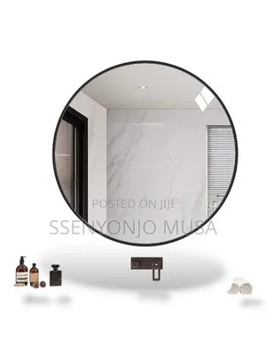 Modern Round Wall Mirror - 70x70cm/80x80cm, Frame, Large