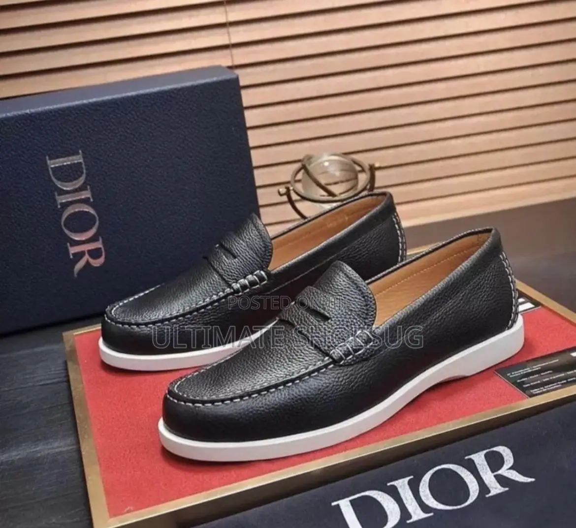 Dior Mens Leather Loafers